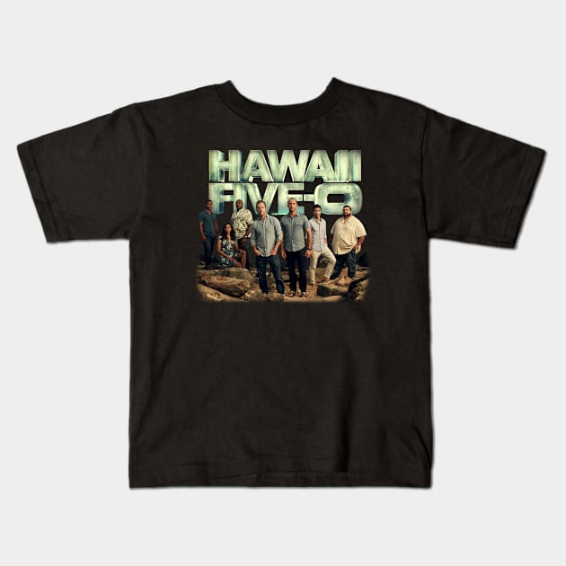 Hawaii Five-O Cast Kids T-Shirt by chancgrantc@gmail.com